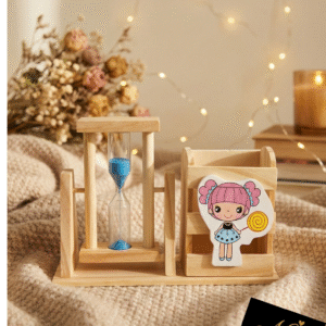 Renaa_wooden_desk_organizer_with_hour_glass